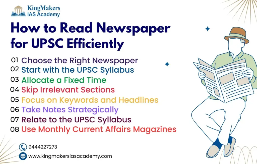 how to read newspaper for upsc | KingMakers IAS Academy